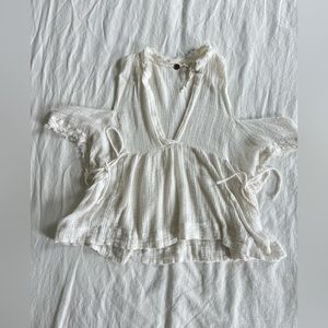 Free People Gauze Cold-Shoulder Top